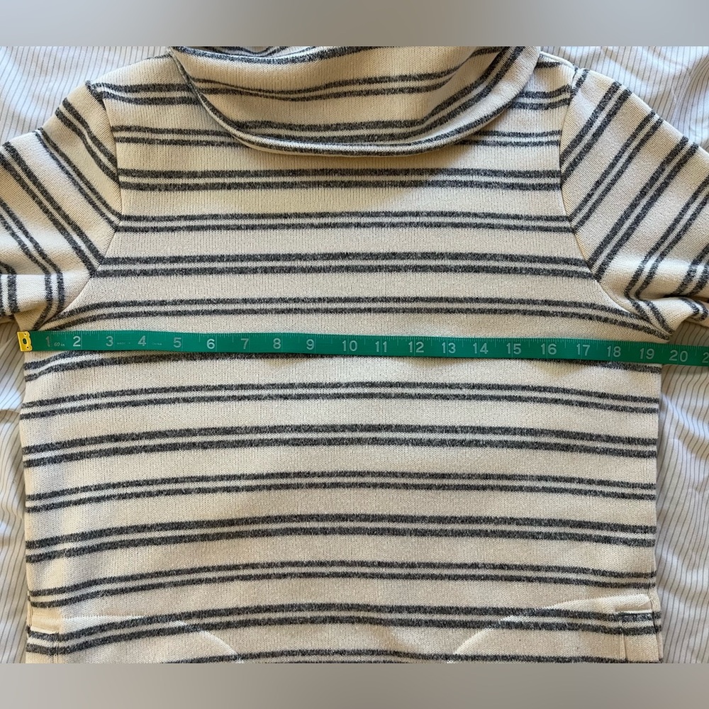 L.L. Bean Striped Cowl Neck Knit - Picture 6 of 9